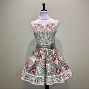 Retro style farmhouse Christmas Apron